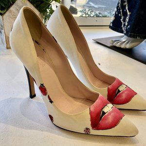 Giamba Heel with Painted Lips & Ladybugs